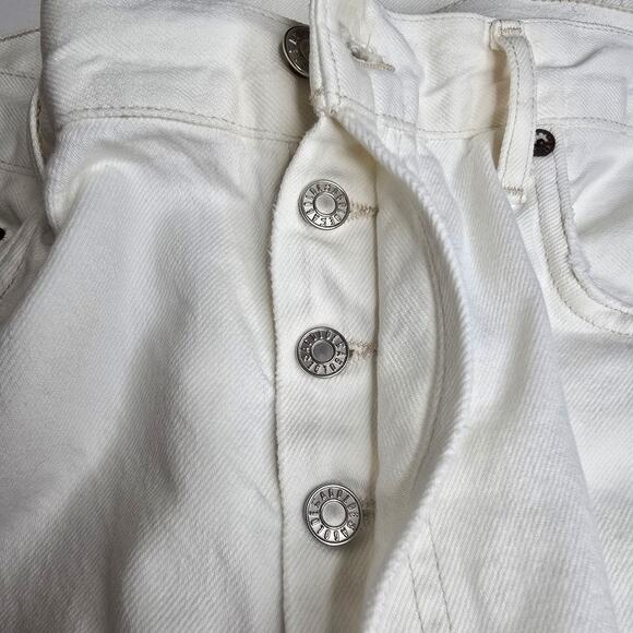 AGOLDE Riley High Rise‎ Straight Crop Veil White Size 32 - Picture 10 of 13